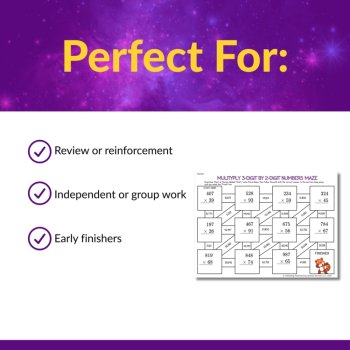 Multi-Digit Multiplication Maze Activities for 3rd 4th 5th Grade, image 4