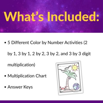 Leveled Multi-Digit Multiplication Color by Number Activities | 3rd 4th 5th, image 2