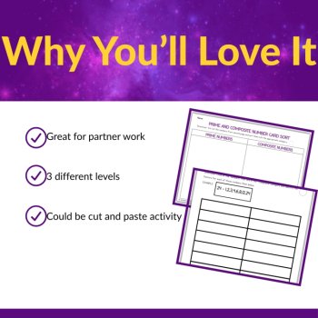 Prime & Composite Numbers Card Sort | Differentiated Math Activity | Grades 4–6, image 3