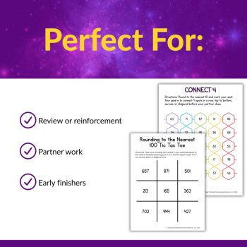 Rounding Partner Activities & Games for 2nd - 3rd Grade | Round to 10, 100, 1000, image 4