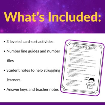 Rounding Card Sort for 2nd & 3rd Grade | Round to Nearest 10, 100, 1,000, image 2