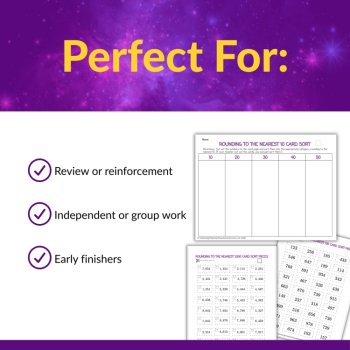 Rounding Card Sort for 2nd & 3rd Grade | Round to Nearest 10, 100, 1,000, image 4