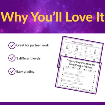 Simplifying Fractions Cut and Paste & Card Sorting Activity | Grades 4 and 5, image 3