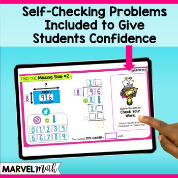 4th grade Area and Perimeter - One and Multistep problems, Using a Ruler, & More, image 3