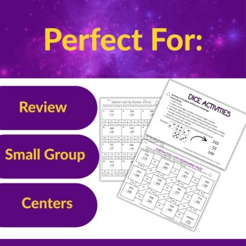 Multi-Digit Addition and Subtraction Activities Bundle for 2nd and 3rd Grade, image 4