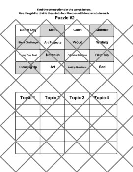 2 Elementary Word Connections Puzzles w/Answers SET A (Back-to-School Game!), image 2