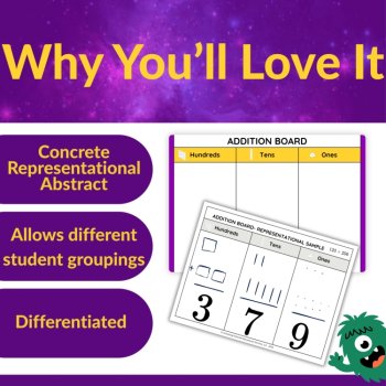 Multi-Digit Addition without Regrouping Task Cards - 2nd and 3rd Grade CRA Model, image 3