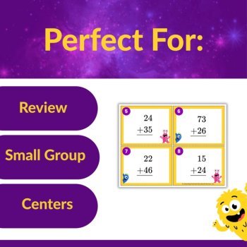 Multi-Digit Addition without Regrouping Task Cards - 2nd and 3rd Grade CRA Model, image 4