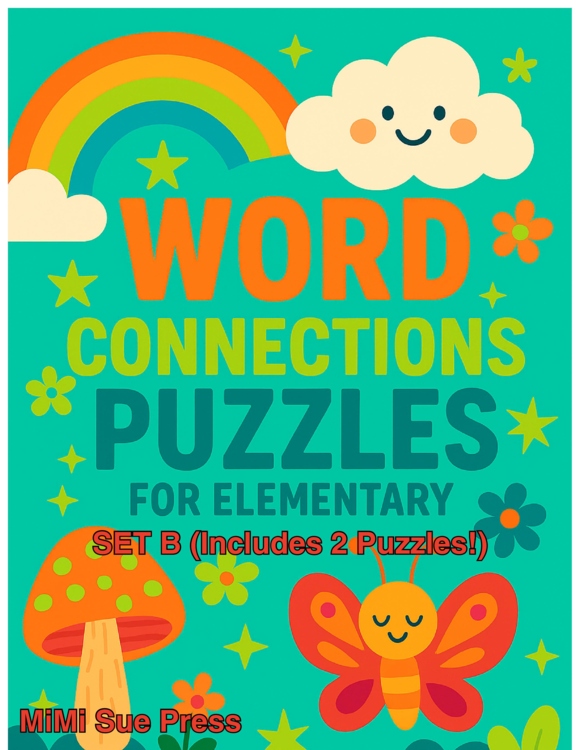 2 Elementary Word Connections Puzzles w/Answers SET B (Back-to-School Game!)