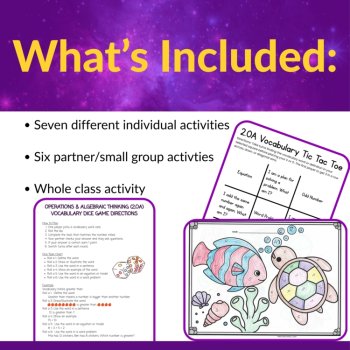 Grade 2 Math Vocabulary Bundle | 2.OA Activities, Games & Centers, image 2