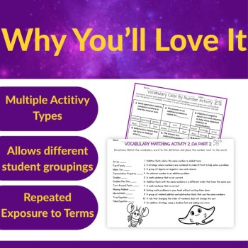 Grade 2 Math Vocabulary Bundle | 2.OA Activities, Games & Centers, image 4