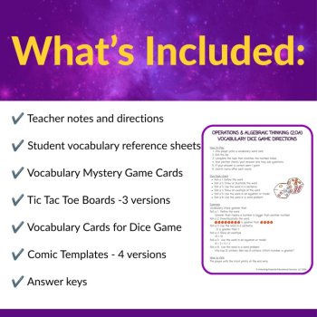 Grade 2 Math Vocabulary Partner Activities | 2.OA Math Centers & Games, image 2