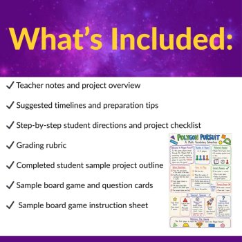 Math Vocabulary Board Game Project | Math Project-Based Learning Activity, image 2