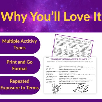 2nd Grade Math Vocabulary Activities | 2.OA Operations & Algebraic Thinking, image 4