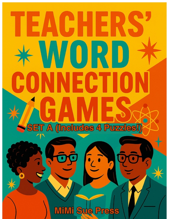 4 Teachers' Word Connections Puzzles w/Answers SET A (Back-to-School Game!)