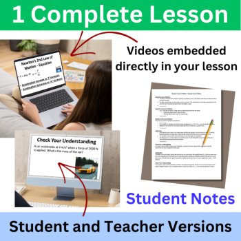Newton's 2nd Law of Motion Lesson, Worksheet, Activities Bundle | 6th, 7th, 8th, image 3