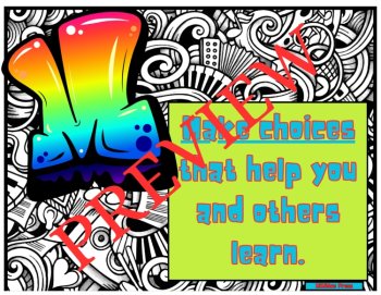 6 Music Room Rules Posters (Graffiti Style), image 3