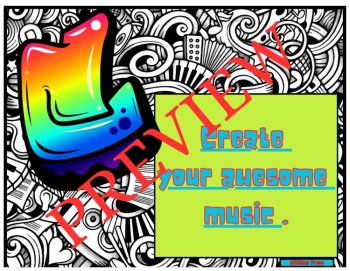 6 Music Room Rules Posters (Graffiti Style), image 4
