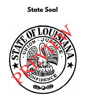47 Louisiana State Symbols Coloring Pages (Words & Pictures), image 2