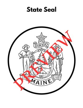 38 Maine State Symbols Coloring Pages (Words & Pictures), image 2