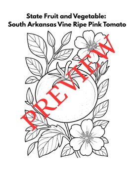 38 Arkansas State Symbols Coloring Pages (Words & Pictures), image 4