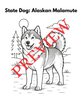 31 Alaska State Symbols Coloring Pages (Words & Pictures), image 3
