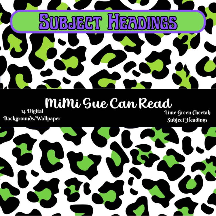 Lime Green Cheetah/Leopard Subject Headings 14 Digital Wallpapers/Backgrounds