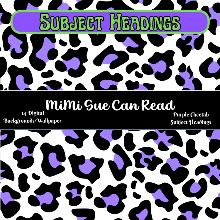 Purple Cheetah/Leopard Subject Headings 14 Digital Wallpapers/Backgrounds