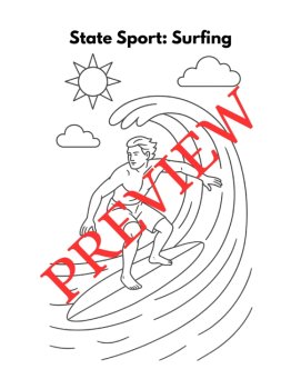 36 California State Symbols Coloring Pages (Words & Pictures), image 4