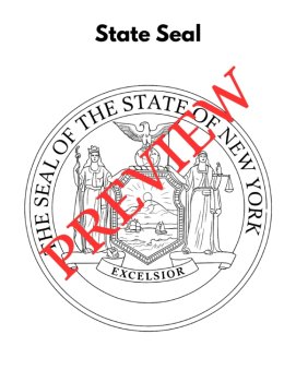 33 New York State Symbols Coloring Pages (Words & Pictures), image 2