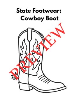33 Texas State Symbols Coloring Pages (Words & Pictures), image 4