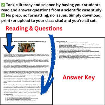 Newton's 1st Law Case Study - Bus Stop Surprise | Physical Science Case Study, image 2