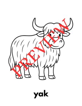 12 Letter Y Coloring Pages Words & Pictures, image 2