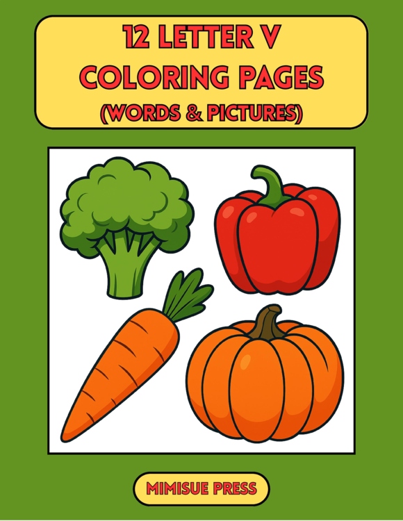 12 Letter V Coloring Pages Words & Pictures