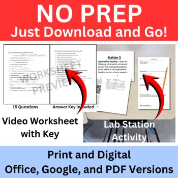 Newton's Three Laws of Motion Worksheets & Activities Bundle | 1st, 2nd, 3rd Law, image 3