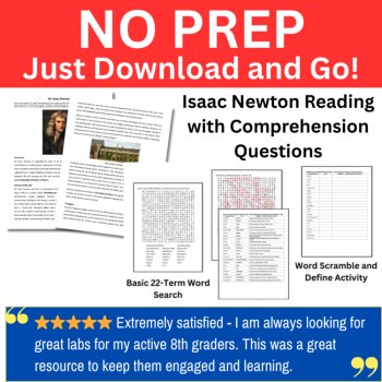 Newton's Three Laws of Motion Worksheets & Activities Bundle | 1st, 2nd, 3rd Law, image 4