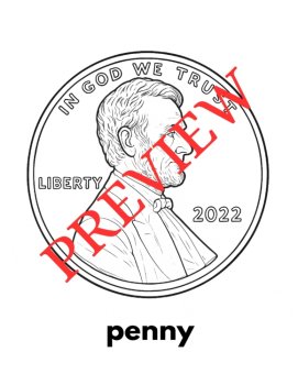 12 Letter P Coloring Pages Words & Pictures, image 3