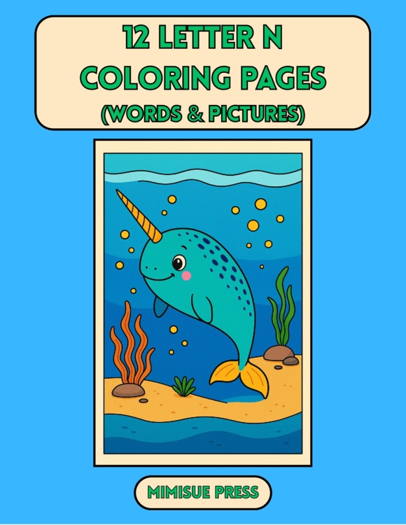 12 Letter N Coloring Pages Words & Pictures