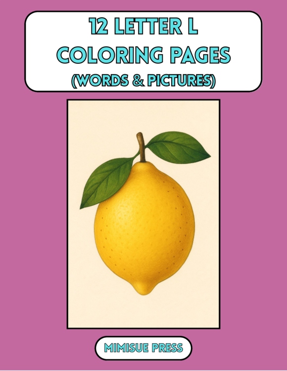 12 Letter L Coloring Pages Words & Pictures