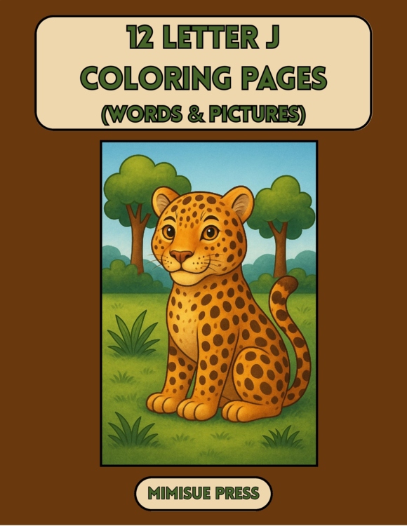 12 Letter J Coloring Pages Words & Pictures