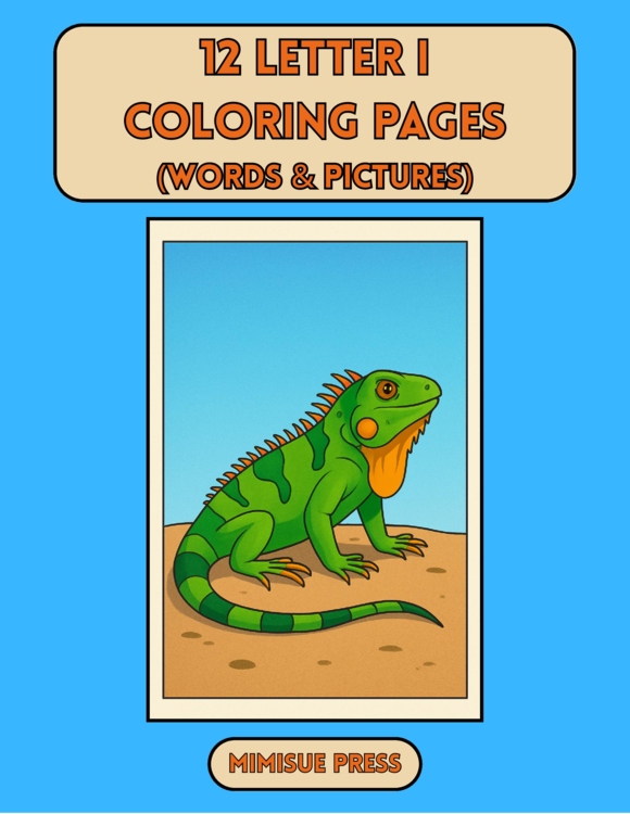 12 Letter I Coloring Pages Words & Pictures