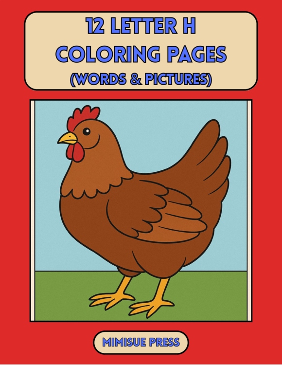 12 Letter H Coloring Pages Words & Pictures