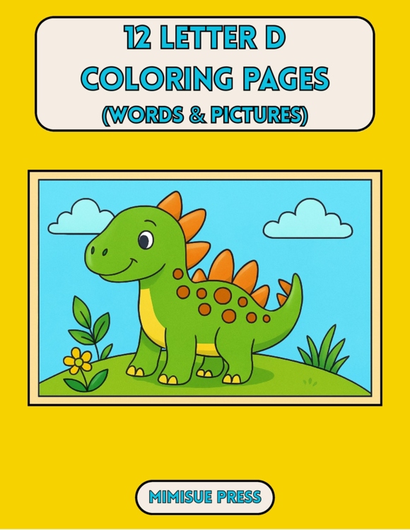 12 Letter D Coloring Pages Words & Pictures