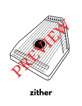 12 Letter Z Coloring Pages Words & Pictures, image 4