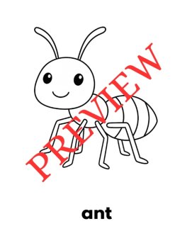 12 Letter A Coloring Pages Words & Pictures, image 4