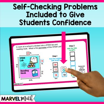 Area and Perimeter Missing Sides - Digital Activities with Video Lesson, image 3