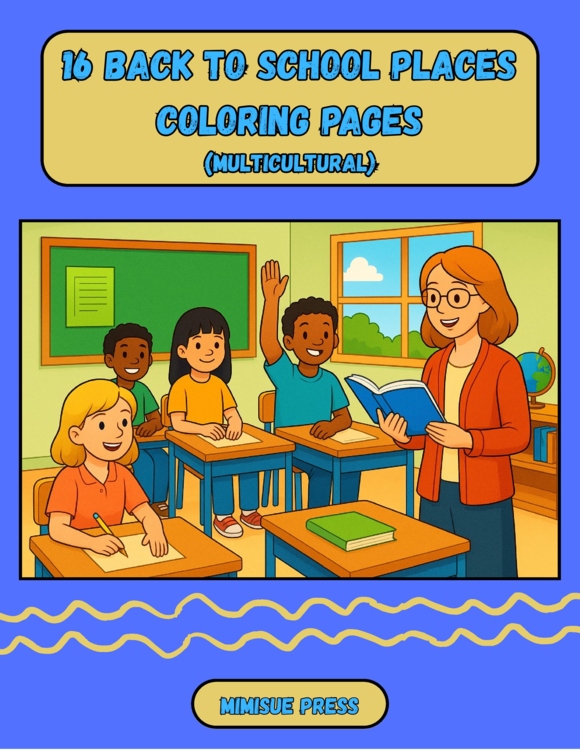 16 Back to School Places Coloring Pages (Multicultural)