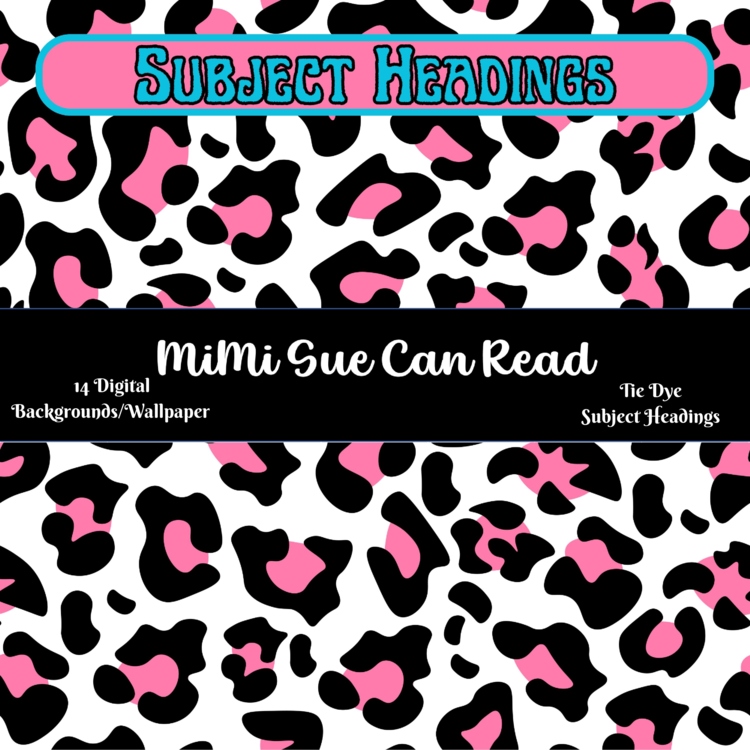 14 Pink Cheetah/Leopard Subject Headings Digital Wallpapers/Backgrounds 300 dpi