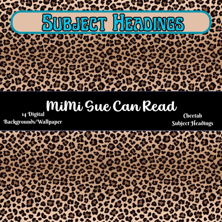 Cheetah/Leopard Subject Headings 14 Digital Wallpapers/Backgrounds 300 dpi