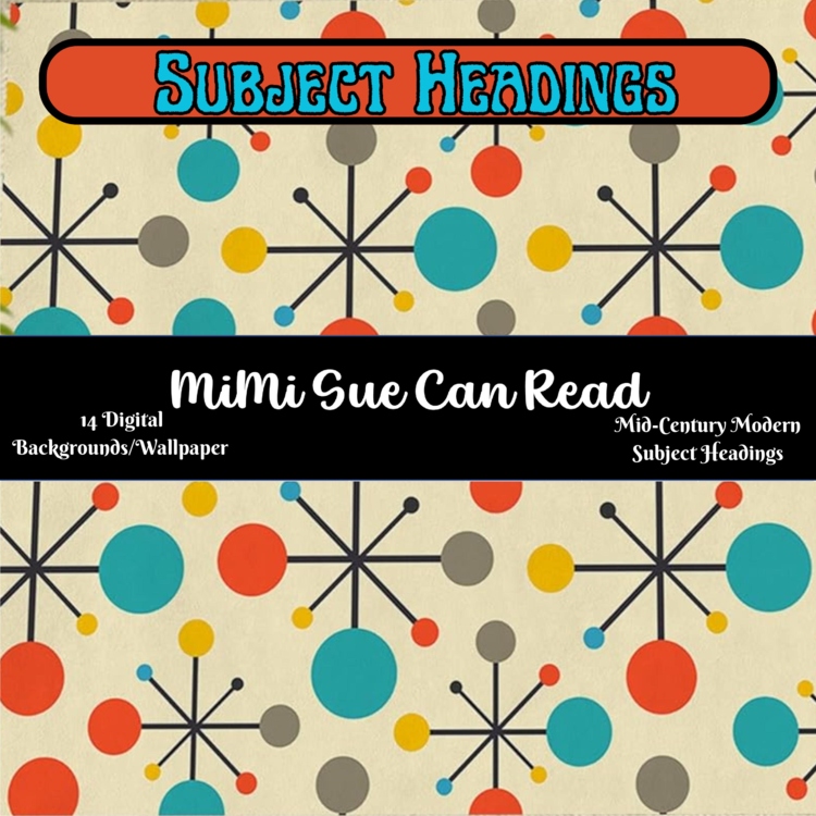 Mid-Century Modern Subject Headings 14 Digital Wallpapers/Backgrounds 300 dpi